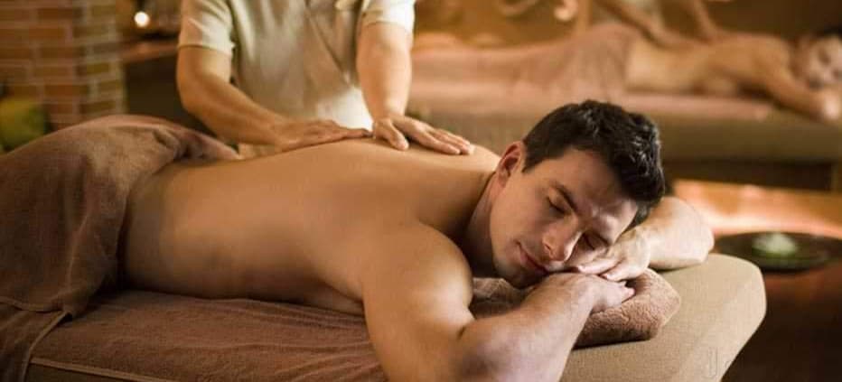 picture of a man enjoying a massage